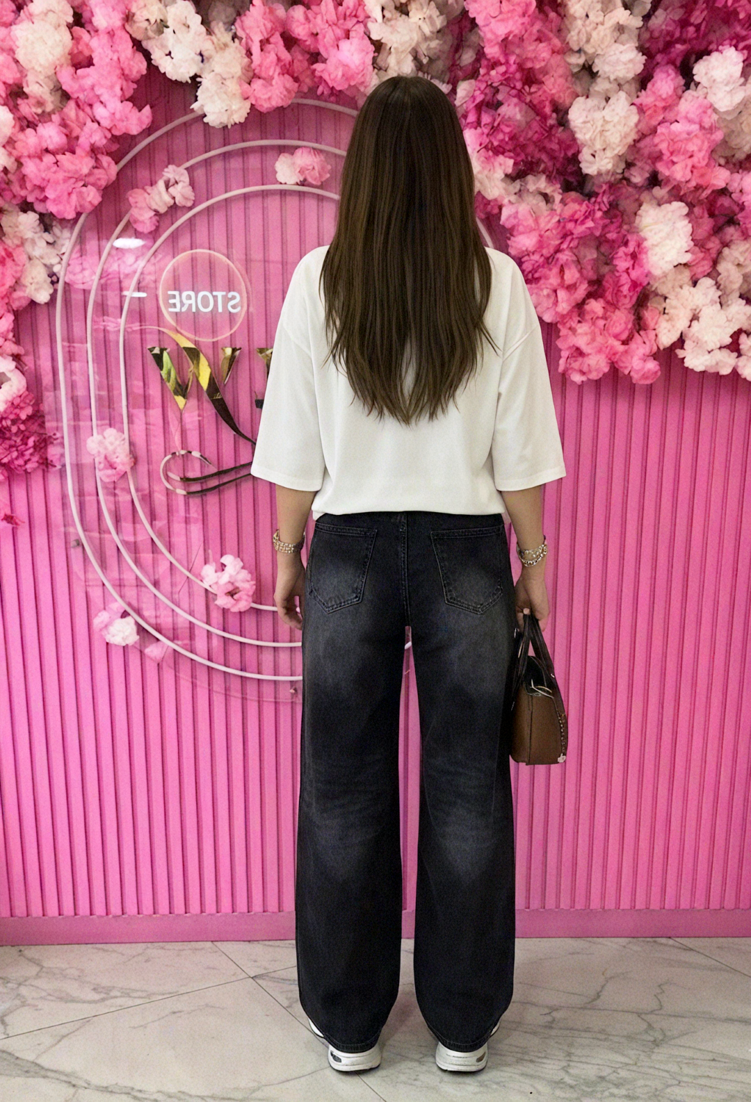 jean oversize à jambes larges